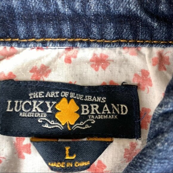 Lucky Brand Denim Jean Jacket Girls Large - Picture 9 of 10